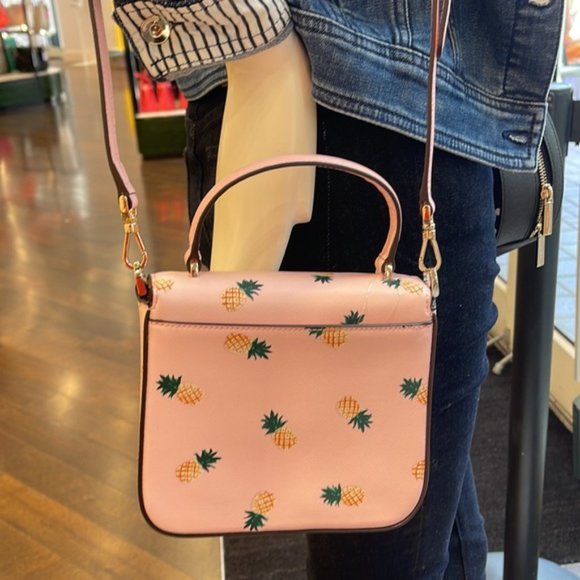 Kate Spade Staci Square Pineapple Crossbody Pink Multi - Picture 13 of 16